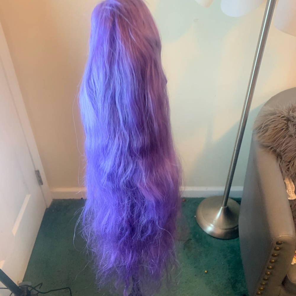 Lilac lace front human hair wig